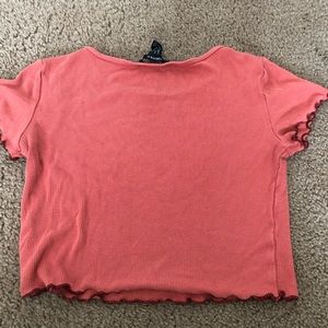 brunt orange crop top